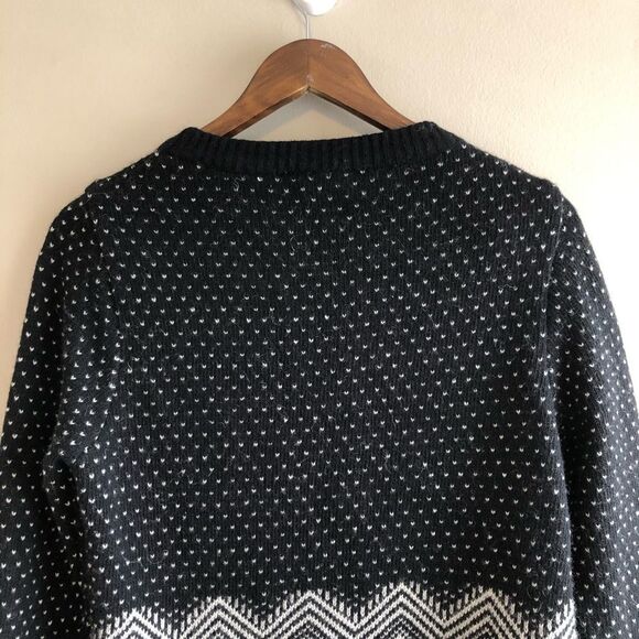 Pepe Jeans Dorris Wool Cozy Knit Long Sleeve Cropped Sweater Top Black - Picture 8 of 13